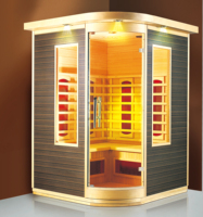 Sauna d'intérieur EMF de luxe de bas sauna de combinaison d'infrarouge lointain de lumière rouge de spectre complet pour la personne 2