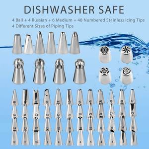 Juego <span class=keywords><strong>de</strong></span> tocadiscos para decoración <span class=keywords><strong>de</strong></span> pasteles, set <span class=keywords><strong>de</strong></span> herramientas rusas para hornear pasteles, 428 piezas - Product Image 2