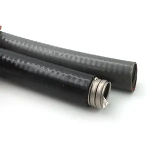 Tuyau plat flexible en acier revêtu de pvc, tube de liquide électrique étroit