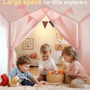 Les tentes pour enfants les plus vendues d'<span class=keywords><strong>Amazon</strong></span>, petites maisons, chambres intérieures pour bébés princesses, jouets pour garçons et filles, outils de séparation de lit - Product Image 3