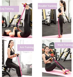 Corde de tension multifonctionnelle pour l'entraînement assis Bande élastique de résistance pour pédale de yoga à 6 tubes - Product Image 4
