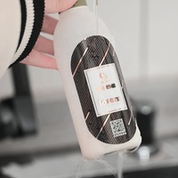Étiquette personnalisée en relief pour bouteille de lotion corporelle FMCG, étiquette d'emballage imperméable pour shampoing nettoyant et cosmétiques imprimés