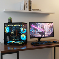 Pcooling Haute Qualité Premium Mid-Tower Gaming Pc Case Computer Cases avec Panneau Latéral Window Gaming Pc Case