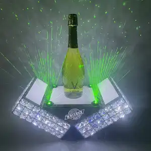 LED בקבוק מגיש מותאם אישית אקריליק VIP דוכן תצוגת LED יין HolderLED בקבוק Glorifier תצוגת Stand בית בר