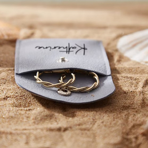 Small Soft Velvet Suede Jewelry Pouch Button Closure Custom Logo Gift Jewelry Bag for Bracelet Necklace Ring-Jewelry <b>Container</b> - Product Image 5