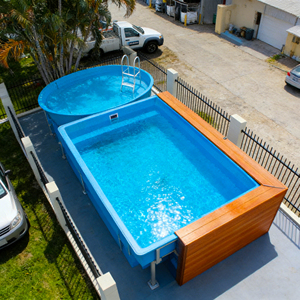 Piscine hors sol en acier, structure modulaire, piscine extérieure personnalisable - Product Image 1