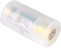 Adaptateur de conversion de piles rechargeables de taille AA C, système de gestion des piles, boîte de conversion, semi-transparente, blanche, 4 pièces