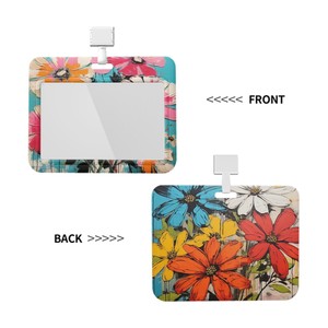 Porte-badge/cartes personnalisé en ABS double face, design horizontal - Product Image 4
