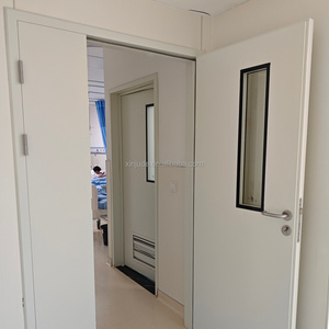 Portes de laboratoire et d'<span class=keywords><strong>atelier</strong></span> modernes électriques à <span class=keywords><strong>double</strong></span> <span class=keywords><strong>battant</strong></span>, personnalisables, en acier antibactérien, à isolation thermique, pour salles blanches - Product Image 2