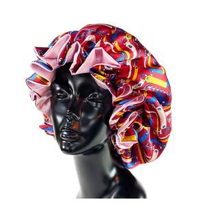 SOLPOP Bonnets en <span class=keywords><strong>satin</strong></span> de soie double couche africains pour la protection des <span class=keywords><strong>cheveux</strong></span>, grand <span class=keywords><strong>bonnet</strong></span> pour femme, <span class=keywords><strong>bonnet</strong></span> de nuit personnalisé, foulard pour la tête - Product Image 6