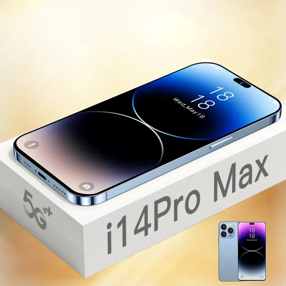 טלפון סלולרי טלפון נייד זול חדש לגמרי לא נעול I 14 Pro Max גלובלי מקורי כפול סים אנדרואיד סמארטפון סלולרי 5g HD