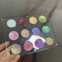 Boîte de palettes d'ombres à paupières en acrylique rechargeables de 42 couleurs, organisateur de maquillage magnétique, empilable, taille des trous de 27 mm
