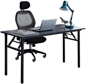 DlandHome Modern <strong>Foldable</strong> Steel <strong>Computer</strong> Desk Workstation Conference <strong>Table</strong> Study Home Office Fully Assembled (47 Inches) - Product Image 5