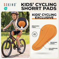 Cuissard de cyclisme Sokind Sk568 pour garçons avec coussinets en mousse, respirant, écologique, séchage rapide, Spandex/Nylon sans couture