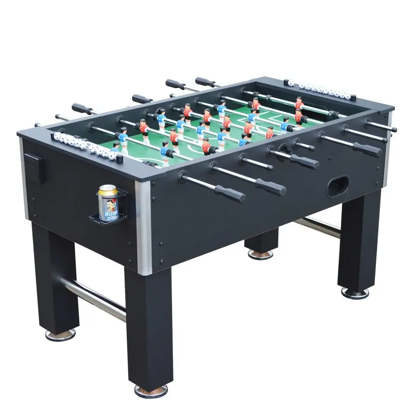 1.4m Black Classic Table 8-pole Football Machine Adult Children Soccer Table Foosball Football Table Games intrattenimento Unisex