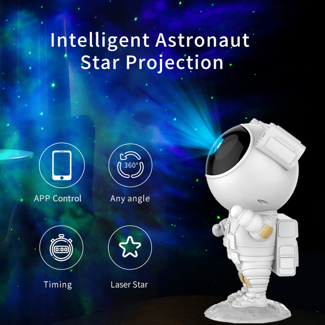 Wholesale App Version White Starry Light Astronaut Projector Space Buddy Galaxy Projector for Novelty Gifts with WIFI Connect