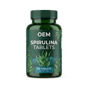 Comprimés de spiruline OEM, superaliment vert, extrait de plante, complément alimentaire, 120 comprimés pour hommes et femmes adultes - Product Image 1