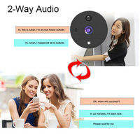 Vidéw 4.3 pouces 2.4G Wifi Tuya 8000mAh 1080p visionneuse de judas inversé sonnette de porte intelligente oeil numérique judas vidéo sonnette caméra