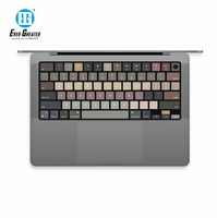 Autocollants colorés givrés arabes imperméables de clavier d'ordinateur portable pour des ordinateurs portables