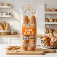 Bolsas Planas de LDPE de Grado Alimenticio con Fuelle Inferior y Sellado Térmico para Panadería, Baguettes, Pan y Empaque a Granel Congelado