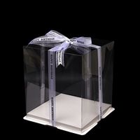 Boîte à gâteau en plastique transparente personnalisable, élégante et de qualité supérieure, pour la présentation en boulangerie, épicerie, supermarché et le stockage sécurisé