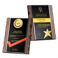 Médailles personnalisées en forme d'étoile à cinq branches, plaques de récompense haut de gamme sous licence, plaques d'honneur avec impression UV feuille d'or, porte-certificats, trophées