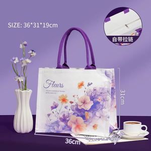 Sac fourre-tout en toile très demandé avec un personnage de dessin animé mignon et une palette de couleurs pastel pour les femmes, les étudiantes, usage quotidien - Product Image 2