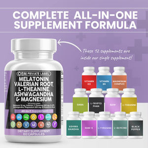 メラトニンカプセル 10mg バレリアン根 <span class=keywords><strong>L</strong></span>-テアニン アシュワガンダ 睡眠サポート マグネシウム複合体カプセル 睡眠 5-HTPカプセル - Product Image 5