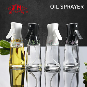 Bouteille pulvérisateur d'huile en verre de qualité alimentaire avec bouton-poussoir et motif imprimé pour la cuisine et le camping - Product Image 3