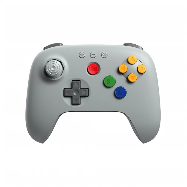 8Bitdo Retro N64 Gamepad 80NE16 BT Controller for Analogue 3D Switch/Switch2/Android/Windows Gray Color