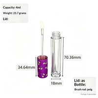 Tube de brillant à lèvres en forme de fruit YC-308B de Shantou, 4 ml, large sélection en stock, tubes d'huile à lèvres mignons pour enfants, cosmétiques vides