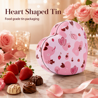 Boîte en étain de qualité alimentaire pour cadeaux de mariage, emballage en forme de cœur pour biscuits, bonbons, chocolats, snacks, cadeaux, cosmétiques