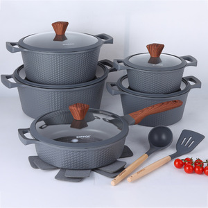 Ensemble <span class=keywords><strong>de</strong></span> batterie <span class=keywords><strong>de</strong></span> cuisine cubique durable <span class=keywords><strong>de</strong></span> 15 pièces, comprenant une casserole <span class=keywords><strong>de</strong></span> 20-32 cm et une poêle à frire profonde <span class=keywords><strong>de</strong></span> 28 cm, avec bouton pyramidal, non toxique et <span class=keywords><strong>de</strong></span> qualité alimentaire - Product Image 2