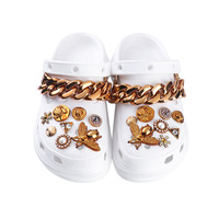 Style rétro européen bricolage chaussures accessoires Crocodile boucle abeille charme ensemble nouveau trou chaussures décorations Durable métal matériel