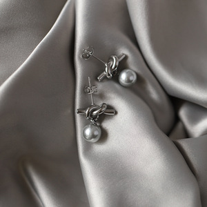 Elegant Stainless Steel Stud <b>Earrings</b> with Imitation Pearl <b>Gold</b> Plated Diamond Fashion Jewelry <b>Dangle</b> Drop <b>Earrings</b> for Girls - Product Image 4