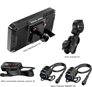 6.25 inch IP67 không thấm nước vòng lặp ghi âm Wifi GPS Carplay tự động xe máy DVR TPMS BSD Dash Cam AHD 2K xe máy máy ảnh - Product Image 2