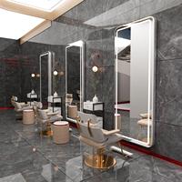 Miroir de Salon LED pour Coiffeur, sur Pied ou Mural, Spécial Coiffure, Permanente, Coloration, Utilisation en Salon de Barbier