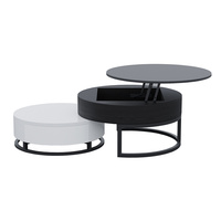 Table basse relevable en marbre, ensemble de tables basses de style campagnard français