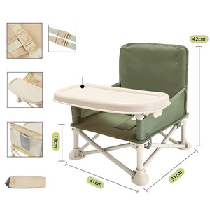 Seggiolone Multifunzione HC23 Pieghevole Rapido e Compatto con Vassoio, Sedia da <span class=keywords><strong>Campeggio</strong></span> per Bambini - Product Image 6