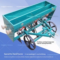 Nouveau modèle de semoir agricole à quatre roues, chariot à main intégré, machine de semis et de fertilisation capable de semer des haricots et du riz