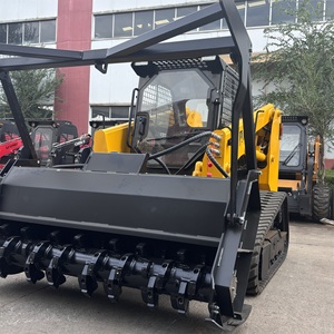 Mulcher skid steer attachements tondeuse chasse-neige trancheuse mélangeur niveleuse lame livraison rapide foresterie disque tambour skid steer mulcher - Product Image 2