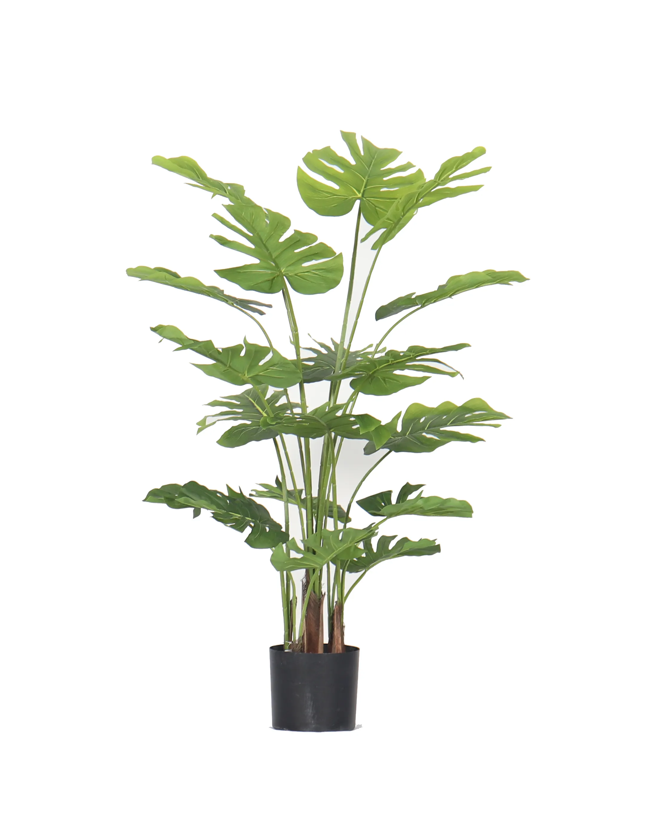 7047 wholesale plastic fake potted plants artificial green tree fake indoor plants monstera tree for home decor