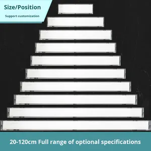 ניקוז רצפתי מפלדת אל-חלד 304, רוחב 10 ס\\\"מ, מוסתר, בצורת רצועה ארוכה, עמיד למים, נגד חלודה, בצורה מלבנית, עיצוב מודרני ופשוט. - Product Image 3