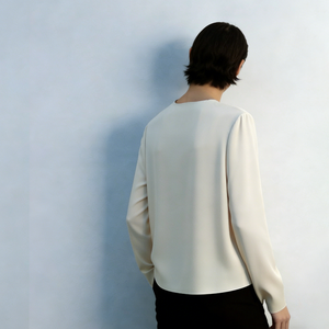 <span class=keywords><strong>Camicetta</strong></span> Elegante Primaverile Estiva Nuova Moda con Scollo a V Manica Lunga in Raso ODM Asciugatura Rapida Ecologica Vendita all'Ingrosso - Product Image 4