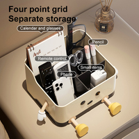 Organisateur de bureau en plastique UFORU, boîte de rangement de bureau mignonne à motif de dessin animé, support de papeterie multifonctionnel, accessoires de bureau durables