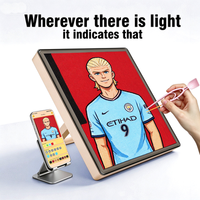 Planche à perles intelligentes DIY pour tous les âges avec éclairage LED, protection oculaire et support réglable – Plateau à perles pour jouet éducatif