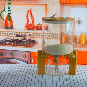 Đo cup gạo Thùng nhà bếp hạt lưu trữ thùng thủy tinh Jar chống ẩm niêm phong nồi thực phẩm lưu trữ Thùng - Product Image 2