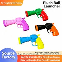 Lanceur de balles en fourrure pour chat, jouet pour chat, pistolet lanceur de balles en peluche, balle pour animal de compagnie, divertissement autonome, balle silencieuse