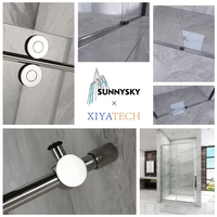 Sunnysky Cabine de douche en verre trempé sur mesure pour salle de bain, panneau de douche en verre pour hôtel, écran transparent sans cadre