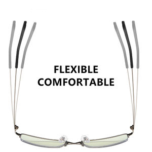 Azul plata negro metal medio borde pequeño rectángulo prescripción computadora monturas opticas 2024 hombres anti luz azul <span class=keywords><strong>gafas</strong></span> - Product Image 2